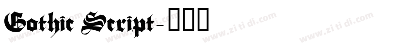 Gothic Script字体转换